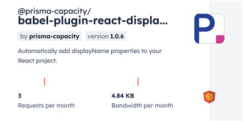 Prisma Capacity Babel Plugin React Display Name Cdn By Jsdelivr A