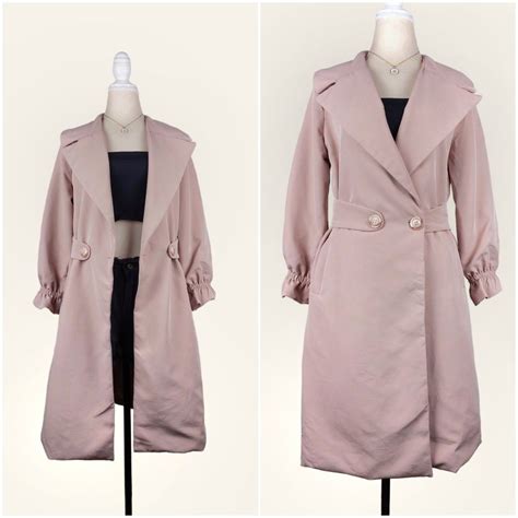 Premium Long Nude Coat Women S Fashion Coats Jackets And Outerwear On Carousell
