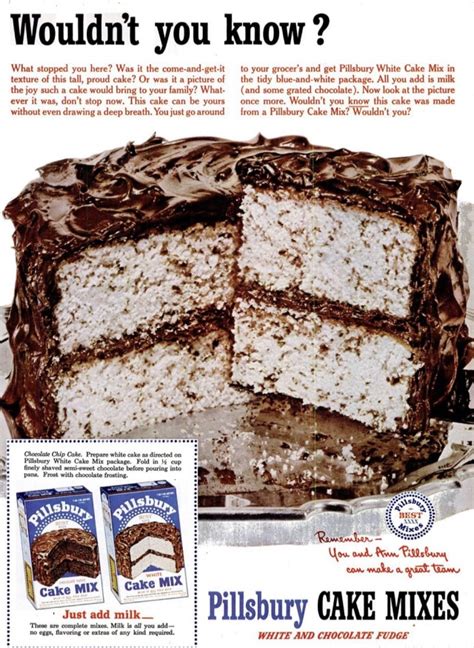 Vintage Love Of Food And So Much More😁 On Tumblr 1951 Pillsbury Cale Mix Advertising