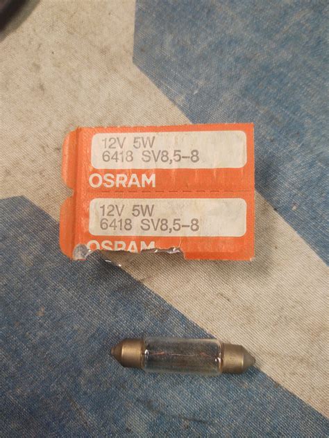 Mercedes Osram 6418 SV8 Light Bulb 072601-012122-64 NOS 12V 5W - HMC ...