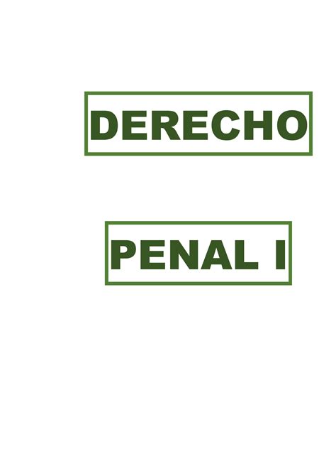 Penal Efip 1 Efip 1 Derecho Penal I Eje TemÁtico Derecho Penal I