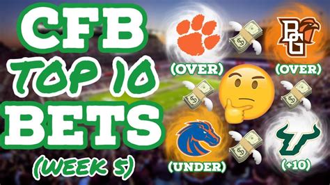 College Football Top 10 Best Bets For Week 5 2022 Youtube