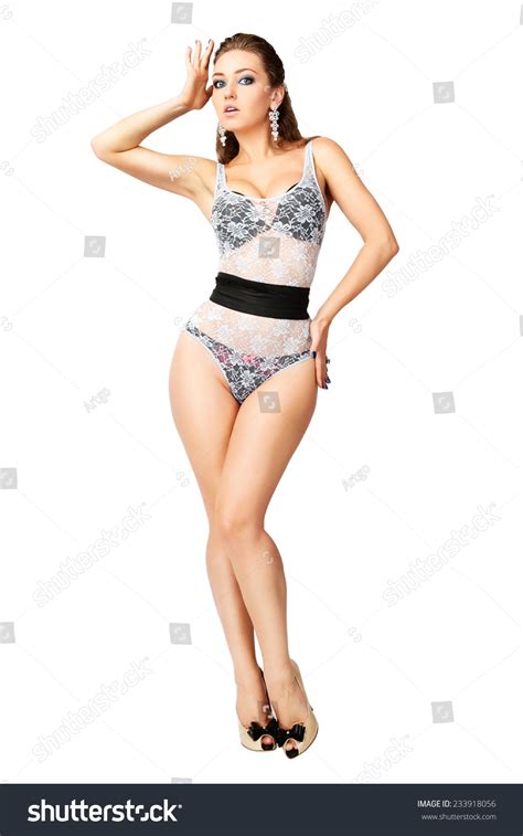 Sensual Women White Lingerie Sexy Lingerie写真素材233918056 Shutterstock