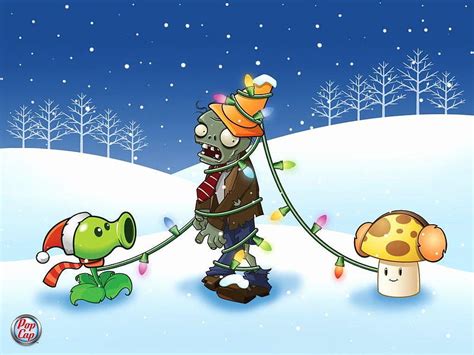 Plants Vs Zombies Cave Christmas Plants Vs Peashooter HD Wallpaper