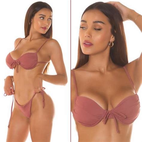 Comprar Top De Bikini Marr N Con Aros Dise A Tu Bikini