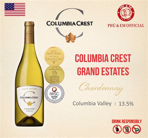 Rượu Vang Trắng Mỹ Columbia Crest Grand Estates Chardonnay PHU EM