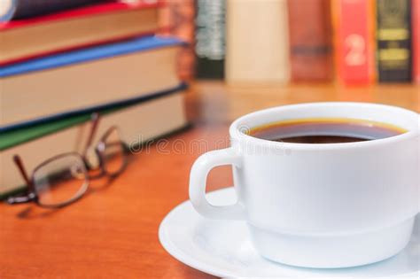 Reading Of Many Books In The Library Stock Photo Image Of Desk