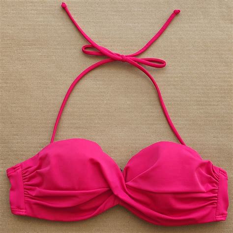 Victoria S Secret Halter Convertible Bikini Top Padde Gem
