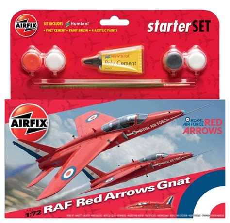 Raf Red Arrow Gnat Starter Set Airfix