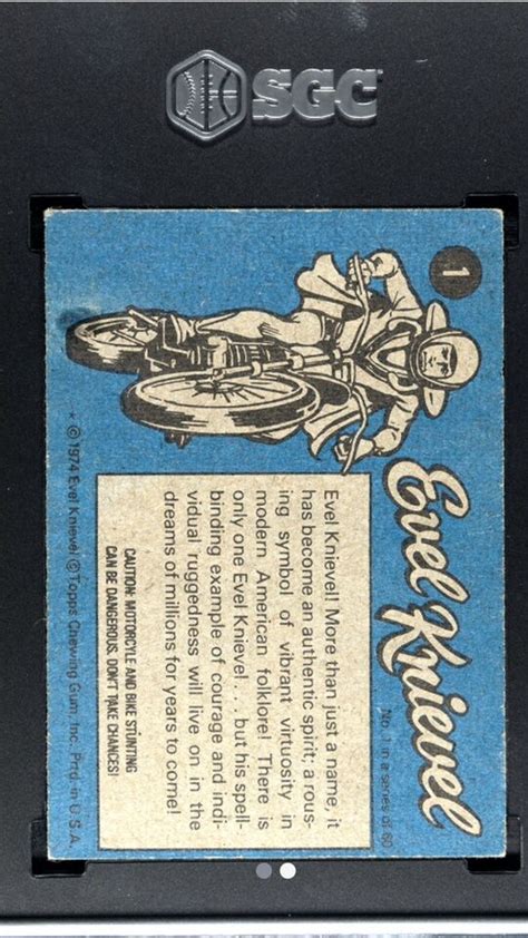 Topps Evel Knievel Trading Card Rc Sgc Vg Excellent Recently