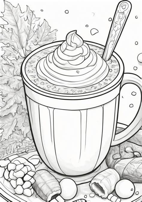 Hot Cocoa Coloring Pages Printables Mania