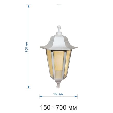 Светильник-фонарь подвесной белый 6-гранный прозрачное стекло адель ...
