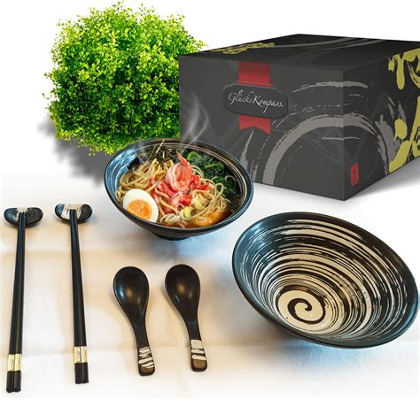 Amazon Japanese Ramen Bowl Set Pcs Ceramic With Chopsticks