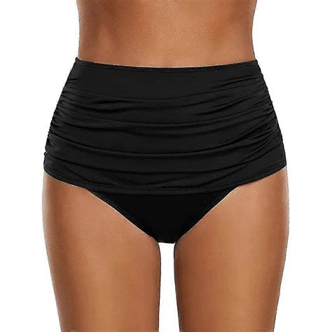 Swimsuit Bottom Women S High Waisted Swim Bottom Ruched Bikini Tankini Swimsuit Size Folds