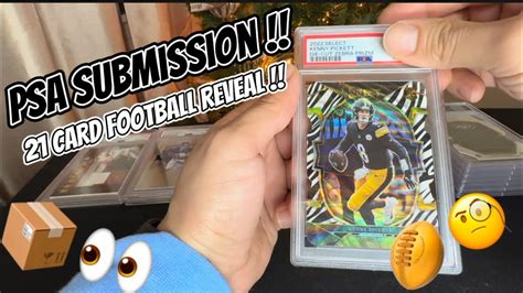 FIRST EVER BLIND PSA REVEAL 21 Football Card PSA Submission