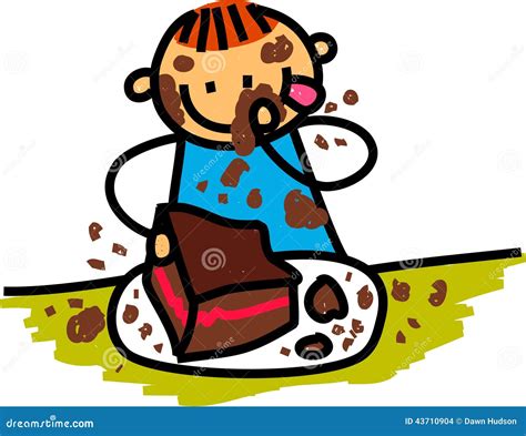 Chocolate Cake Boy Stock Illustration Illustration Of Lifestyle 43710904