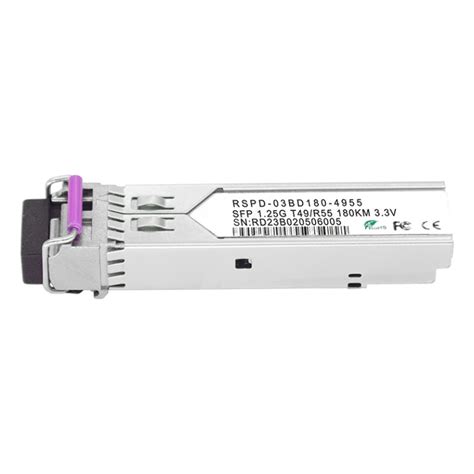 1 25Gb S 180km LC 1490nm Tx 1550nm Rx BiDi SFP Transceiver Fibconet