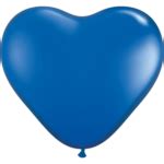 Herzballon Blau Printballoon