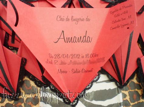 convite chá de lingerie corselet Elo Produtos Especiais