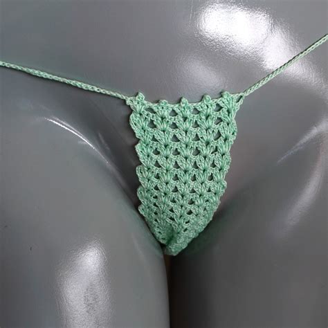 Crochet Extreme Micro G String Bikini L See Through Bikinis L Extreme