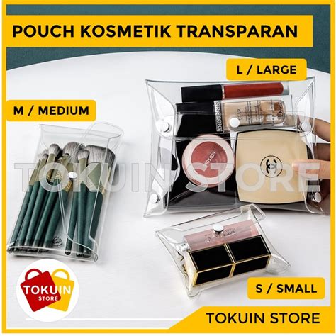 Jual Pouch Tas Kosmetik Make Up Dompet Transparan Travel Pensil Makeup