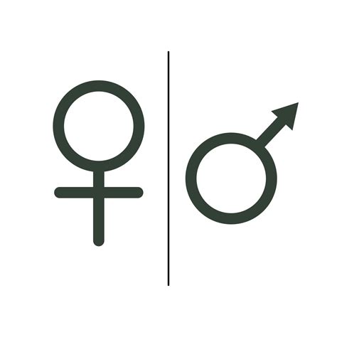 Gender Symbol Icon Vector Boy And Girl Simple Flat Shape