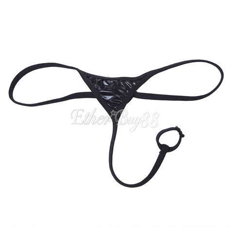 Shiny Wetlook Micro G String Briefs Mens Lingerie Penis Holes Bikini Underwear EBay