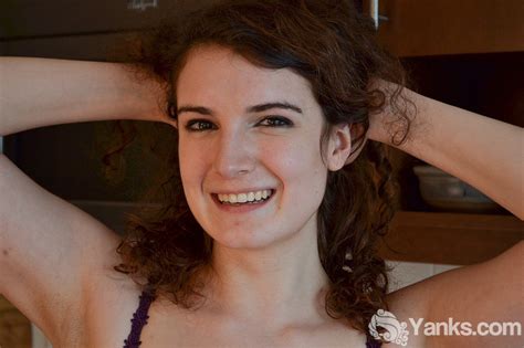 Curly Brunette Babe Endza Strips Naked Exposing Her Meaty Pussy Lips 18 Photos