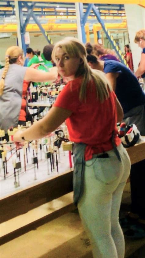 PAWG Blonde Milf With Different Jeans At Work Forum