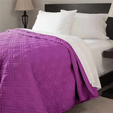 Lavish Home Solid Color Purple Twin Bed Quilt 66 40 T P The Home Depot