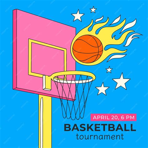 Premium Vector Hand Drawn Basketball Drawing Illustration