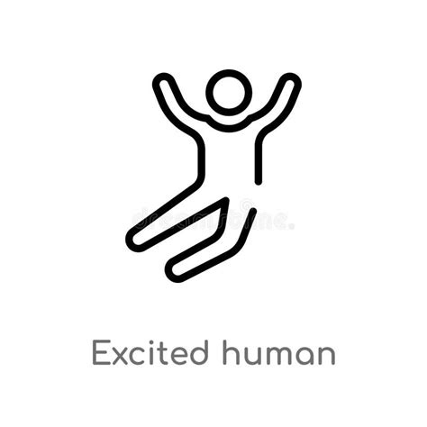 Excited Human Isolated Icon Simple Element Illustration From Feelings