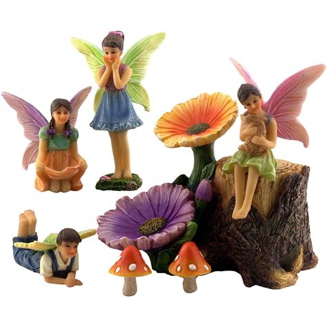 Fairy Figurines And Flower Stump Set – Deal4U – Offering Amazing Deals Especially For You