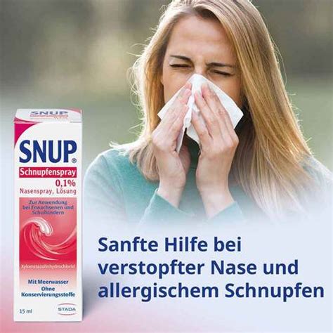 Snup Schnupfenspray 0 1 Nasenspray 15 Ml Online Bei Pharmeo Kaufen