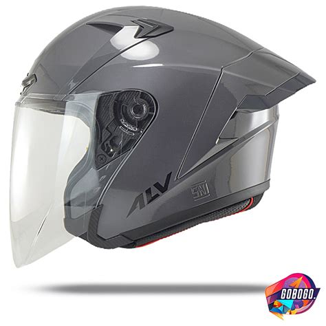 Jual Helm Alv Ultron Pro Hitam Kaca Visor Silver Helm Half Face Pria