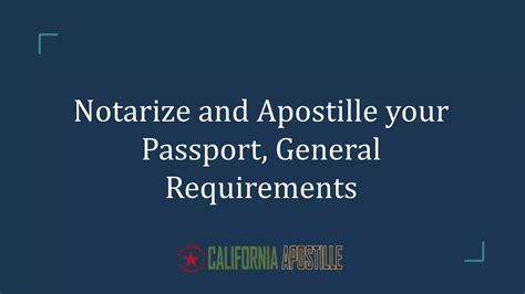 3 Steps To Notarize And Apostille Copy Of Your Us Passport For Use In Korea Ppt