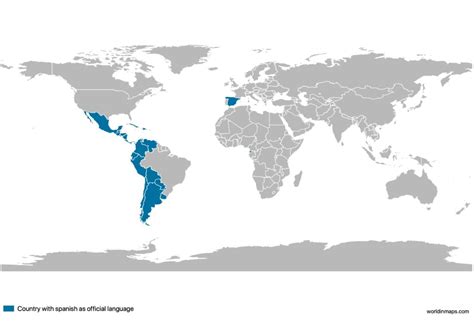 spanish speaking countries world maps