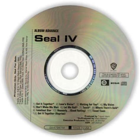 Seal Seal Iv Us Promo Cd Album Cdlp 268522