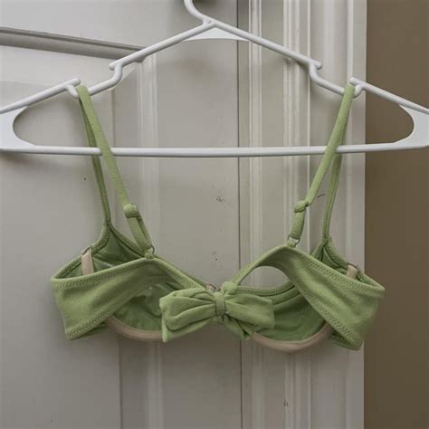 Like Green PacSun Swim Bikini Top Small Stain On Depop