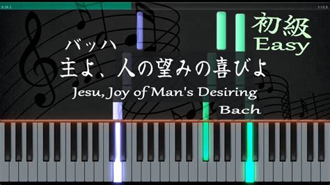 主よ、人の望みの喜びよ バッハ ピアノ 簡単 初級 Bach Jesu Joy Of Mans Desiring