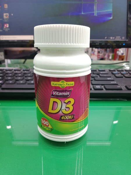 Jual NATURES PRIDE VITAMIN D3 400IU ISI 100 SOFTGELS Di Lapak