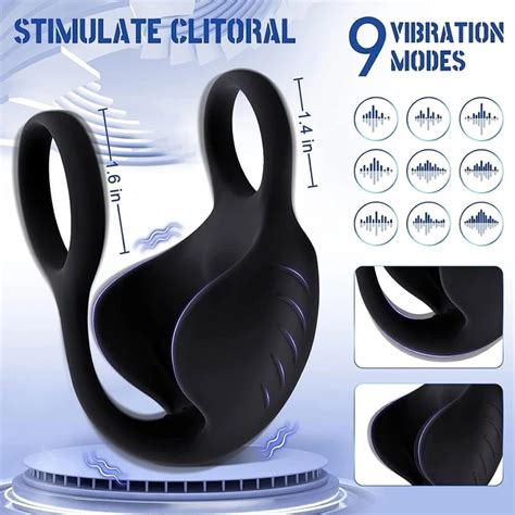 G SPOT STIMULATOR COUPLE DILDO ADULT VIBRATOR DUAL PENIS COCK SEX RING CLIT TOY EUR