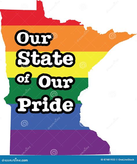 Minnesota Gay Pride Vector State Sign Stock Vector Illustration Of Issue Handwritten