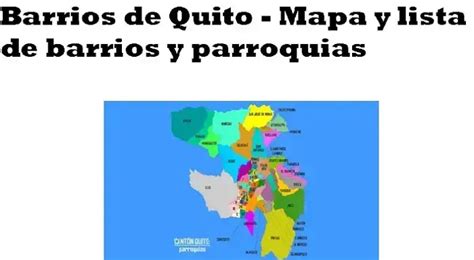 Barrios De Quito Mapa Y Lista De Barrios Y Parroquias Brenp