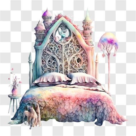 Download Fantasy Castle Bed For A Dreamy Bedroom Png Online Creative