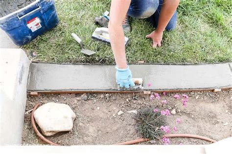 Install Concrete Landscape Edging | AKA: Concrete Border | TwoFeetFirst