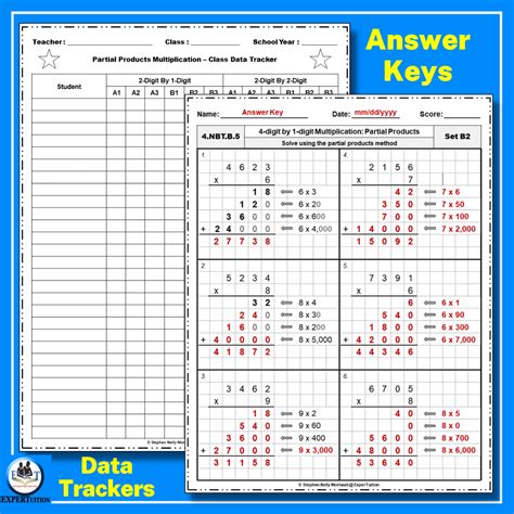 Partial Products Multiplication Worksheets Bundle Made By Teachers