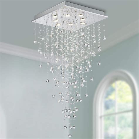 Bestier Moderne Cristal Goutte De Pluie Lustre Clairage Encastr Led