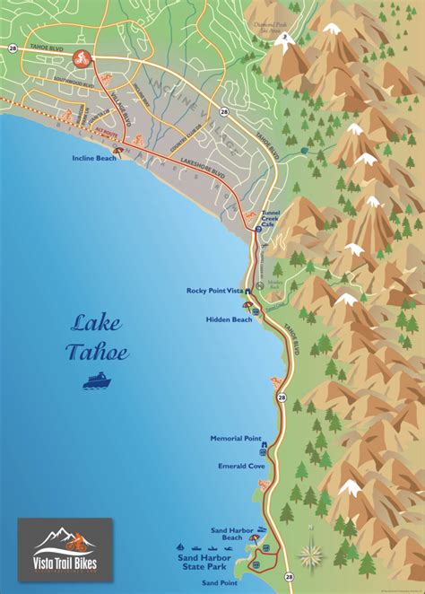 The Tahoe East Shore Trail Vista Trail Bikes