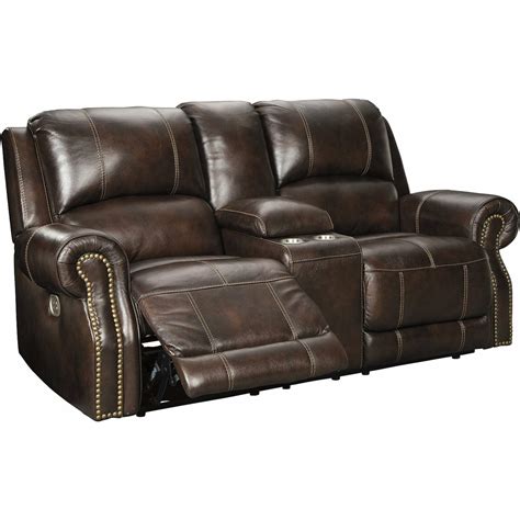 Ashley Erlangen Power Reclining Sofa, Midnight Gray